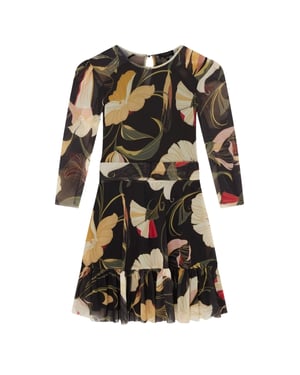 Ted Baker Mini-jurk Van Mesh Met Plooien Op De Schouders, Zwart, In Skaterstijl