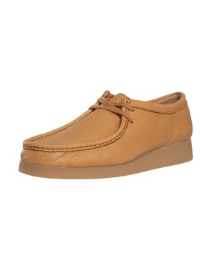 Clarks Wallabee Evo Leren Sneakers, Bruin