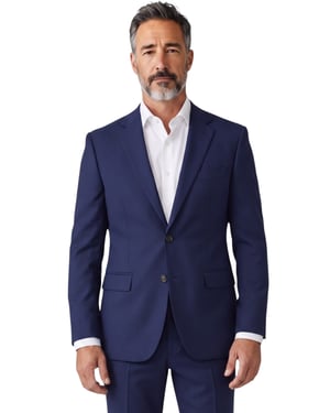 Marineblauwe, getailleerde formele blazer voor heren - Belmount