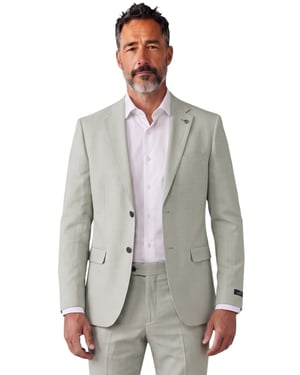 Saliegroene, getailleerde formele blazer voor heren - Belmount
