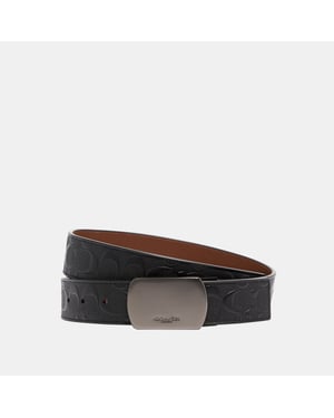 Plaque Buckle Cut-To-Size Reversible Belt 38MM