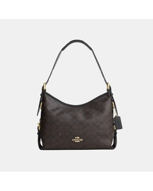 Laurel Shoulder Bag With Buckles In Signature Canvas