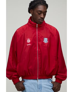 Oversized Funnel Neck Circa 98 Track Jacket