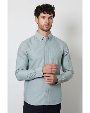 Green Oxford Long Sleeve Shirt