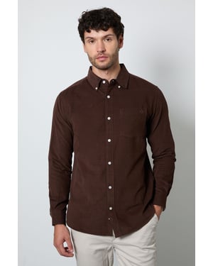 Chocolate Corduroy Long Sleeve Shirt