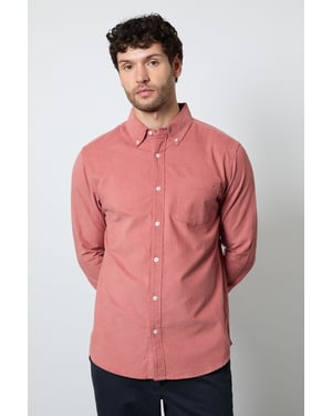 Pink Corduroy Long Sleeve Shirt