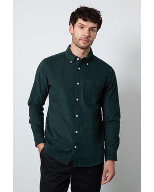 Teal Corduroy Long Sleeve Shirt