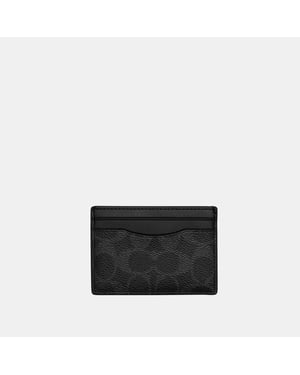 Card Case With Money Clip In Signature Canvas