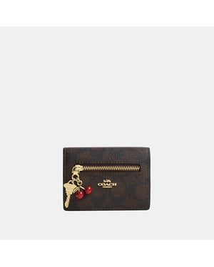 Card Case With Charms In Signature Canvas