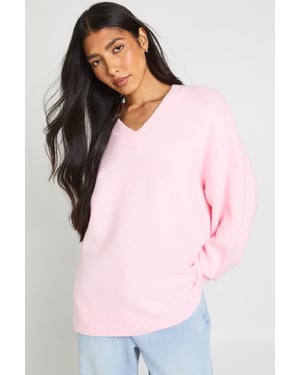 Tall Super Soft V Neck Oversized Jumper