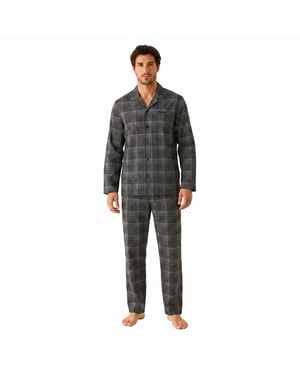 Men's Winter Long Sleeve Buttoned Pajamas 50550951