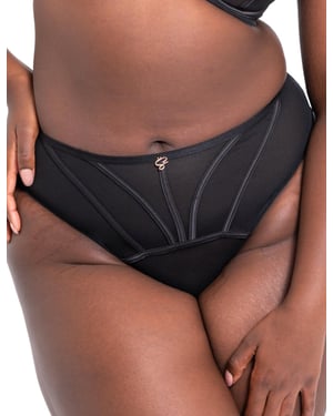 Scantilly by Curvy Kate Senses High Waist Brief - Black