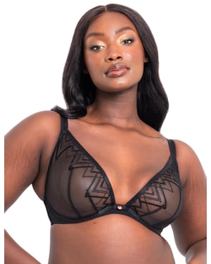 Scantilly Curvy Kate Voltage Deep Plunge Bra - Black