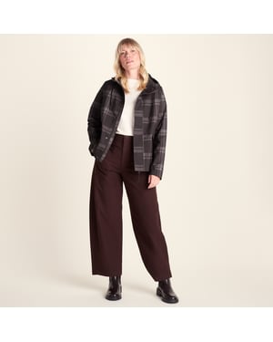 Ortega Womens Checked Waterproof Coat - Chocolate Brown
