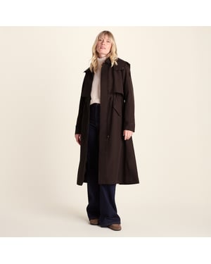 Alva Womens Waterproof Trench Coat - Chocolate Brown