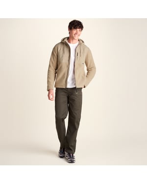 Hare Mens Padded Sherpa Hooded Jacket - Light Sand