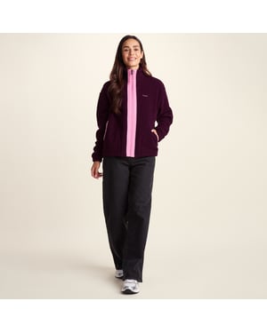 Emilie Womens Relaxed Fit Sherpa Fleece - Aubergine