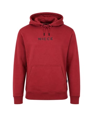 Nicce Centre Logo Mens Dark Red Hoodie