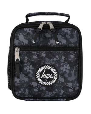 Hype Leopard Floral Black Lunch Bag