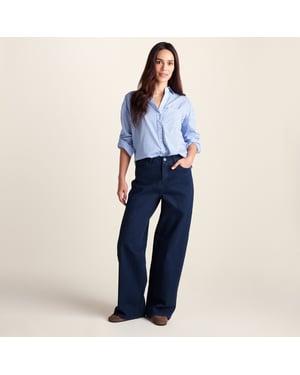 Harriet Womens High Rise Wide Leg Jeans - Indigo Blue