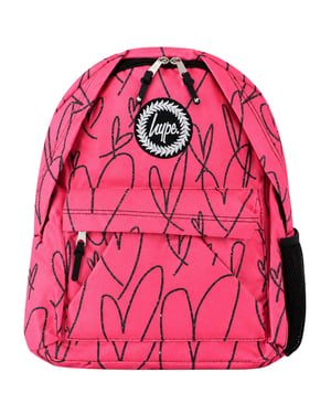 Hype Scribble Hearts Pink Backpack
