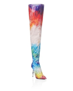 Overknee Laarzen Met Hoge Hak Tie Dye