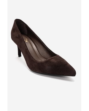 Clyde Leren Stiletto Spitse Neus Pump