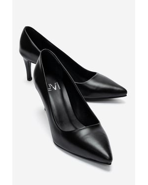 Clyde Läder Stiletto Spetsig Tå Pump