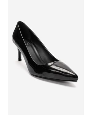 Clyde Leren Stiletto Spitse Neus Pump