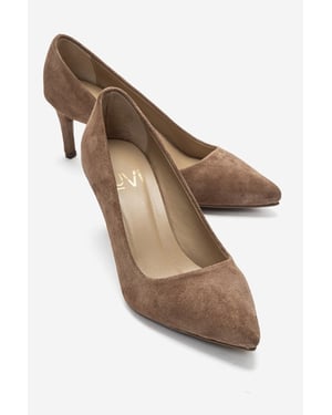 Clyde Leren Stiletto Spitse Neus Pump