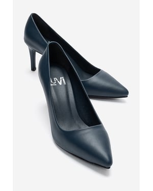 Clyde Leren Stiletto Spitse Neus Pump