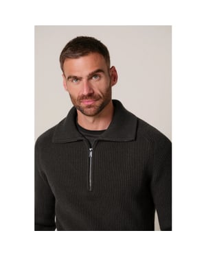 Profuomo Ppxj30058f pullover half zip dark brown