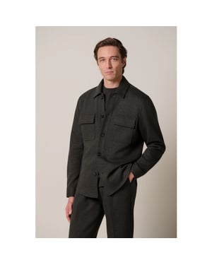 Profuomo Ppxf30001d overshirt knitted dark brown
