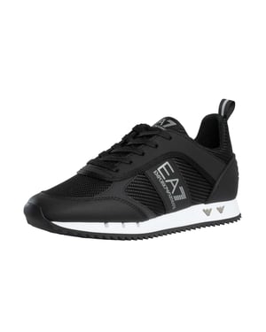 EA7 Mesh Logo-Sneakers, Zwart