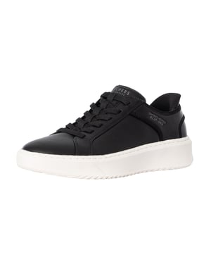 Skechers Slip-Ins Court Break - Sneakers Met Dubbele Ventilatie, Zwart