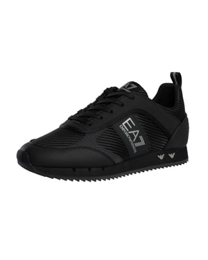 EA7 Carbon Mesh Logo Trainers, Zwart