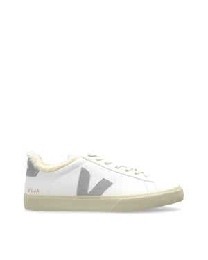 Campo leren sneakers met bontafwerking