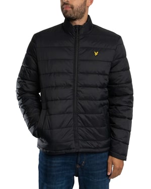 Lyle & Scott Gewatteerde Pufferjas, Zwart