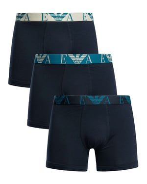 Emporio Armani 3-Pack Boxershorts, Blauw