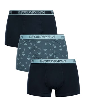 Emporio Armani Trunk 3-Pack, Blauw