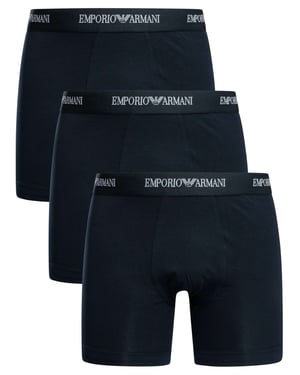Emporio Armani Set Van 3 Stretch Boxershorts, Blauw