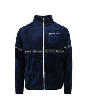 Sergio Tachini Marineblauwe Fluwelen Trainingsjas