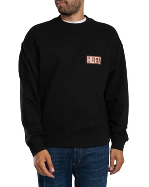 HUGO Durec Back Graphic Sweatshirt, Zwart