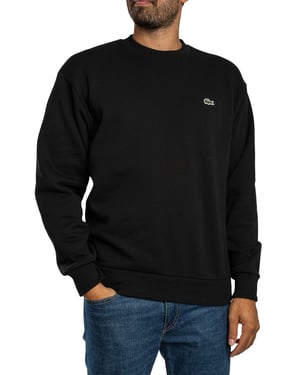 Lacoste Cotton Fleece Sweatshirt, Black