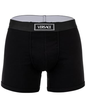 Versace Trunk Tex Geribde Katoenen Boxershort