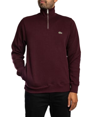 Lacoste High Neck Interlock Sweatshirt, Red