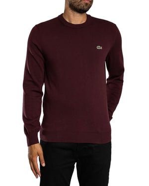 Lacoste Logo Knitted Jumper, Red