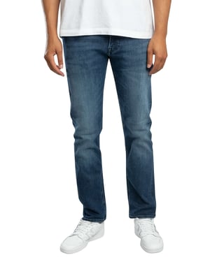 Replay Grover Rechte Jeans, Blauw