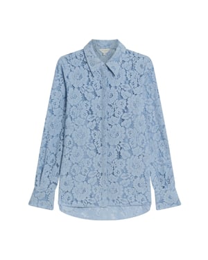 Ted Baker Gennoa Longline Lace Blue Shirt