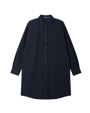 Fred Perry Overhemd Met Knoopsluiting, Marineblauwe Jurk